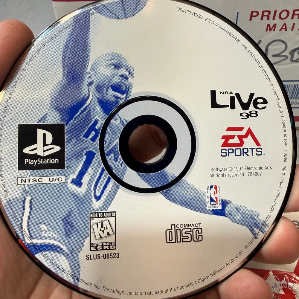 EA Sports NBA Live 98 PlayStation 1 PS1 Disc Only Blue White 1997 Game Classic